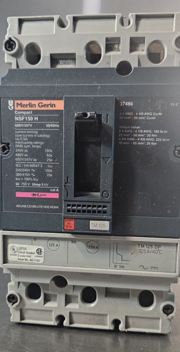 Merlin Gerin NSF150H Industrial Circuit Breaker 150A Three Pole         (BIN645)