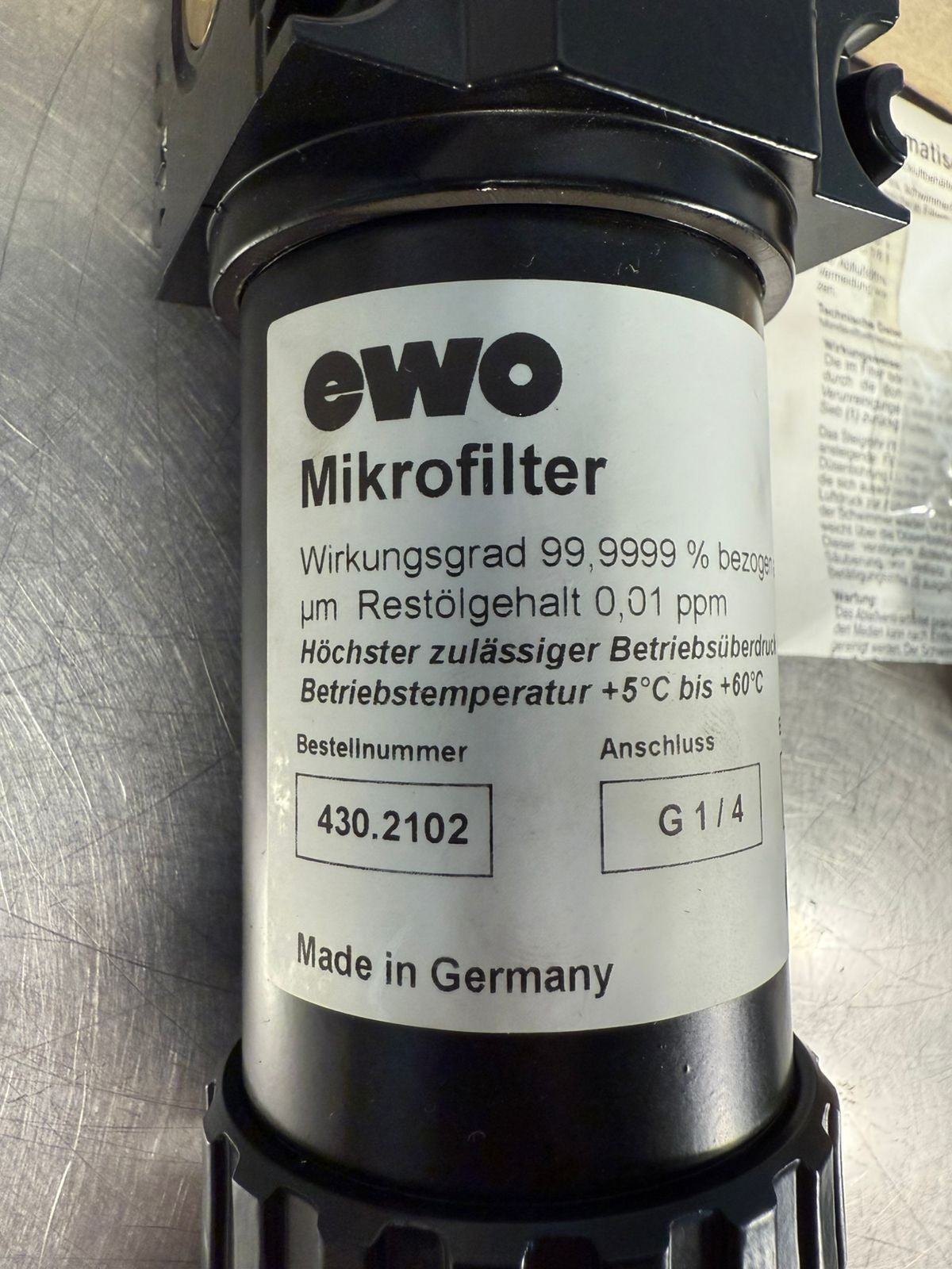 Ewo Micro filter 430/2 430.2102    G1/4 plus            (2.2.4)