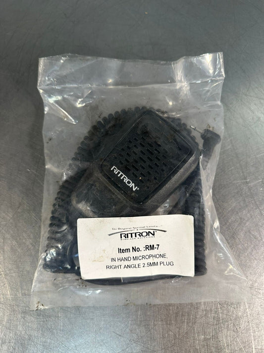 Ritron RM-7 In hand Micophone, Right Angle 2.5MM Plug  NEW        (2.1.2)