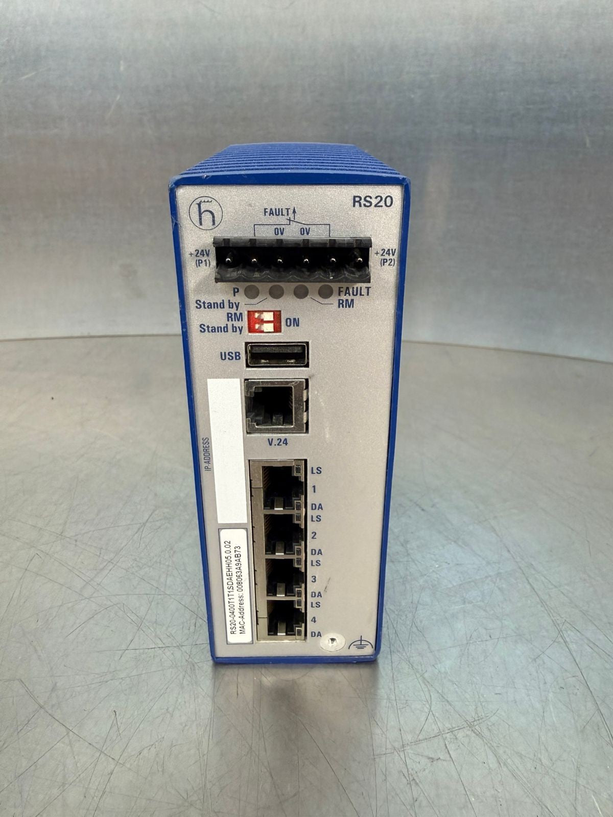 Hirschmann RS20 Rail Switch 9.6-60vdc 18-30vac 50/60hz             (1.2.4)