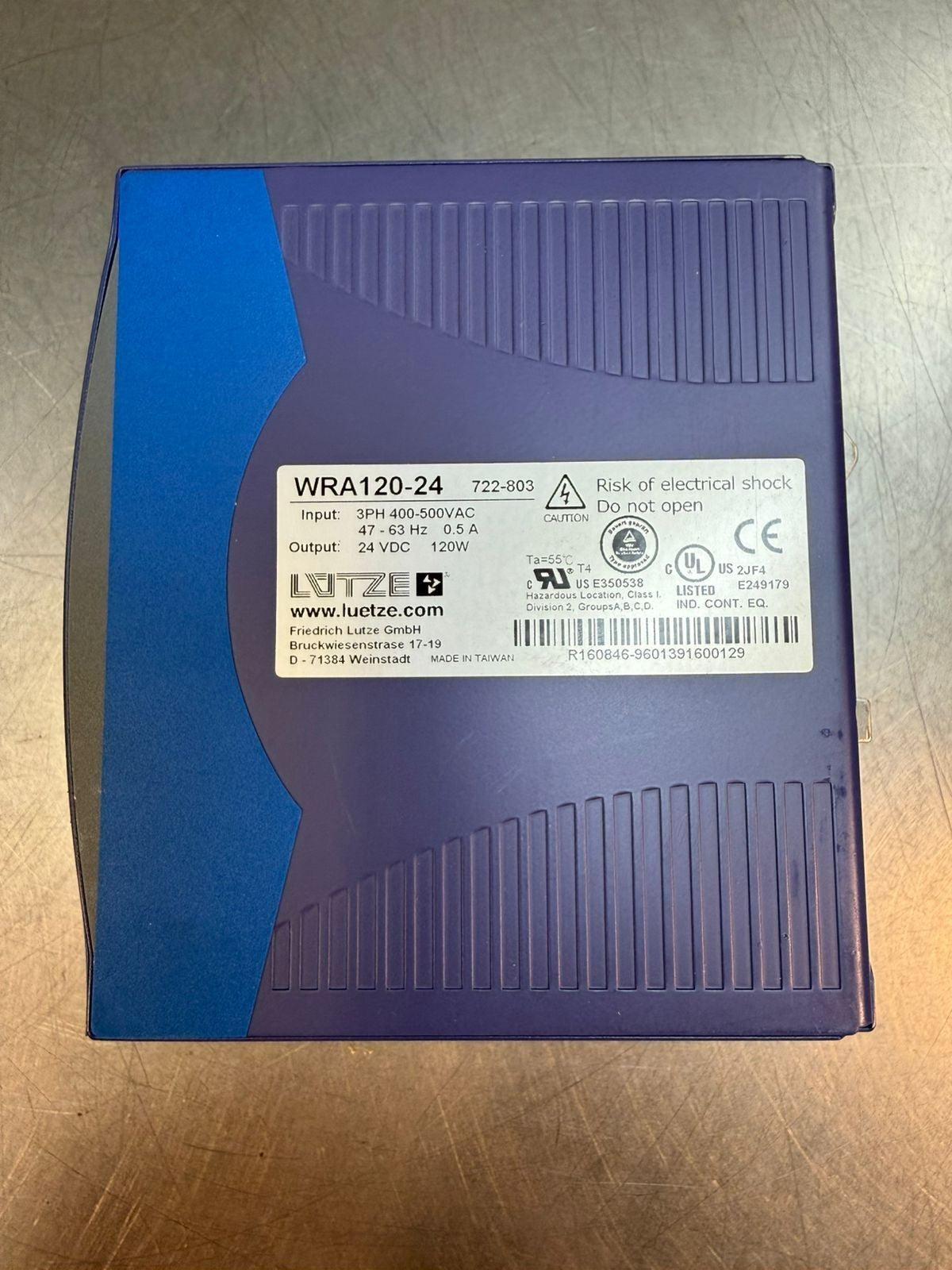 Lutze Power Supply 722803 WRA120-24                                (7.2.1)