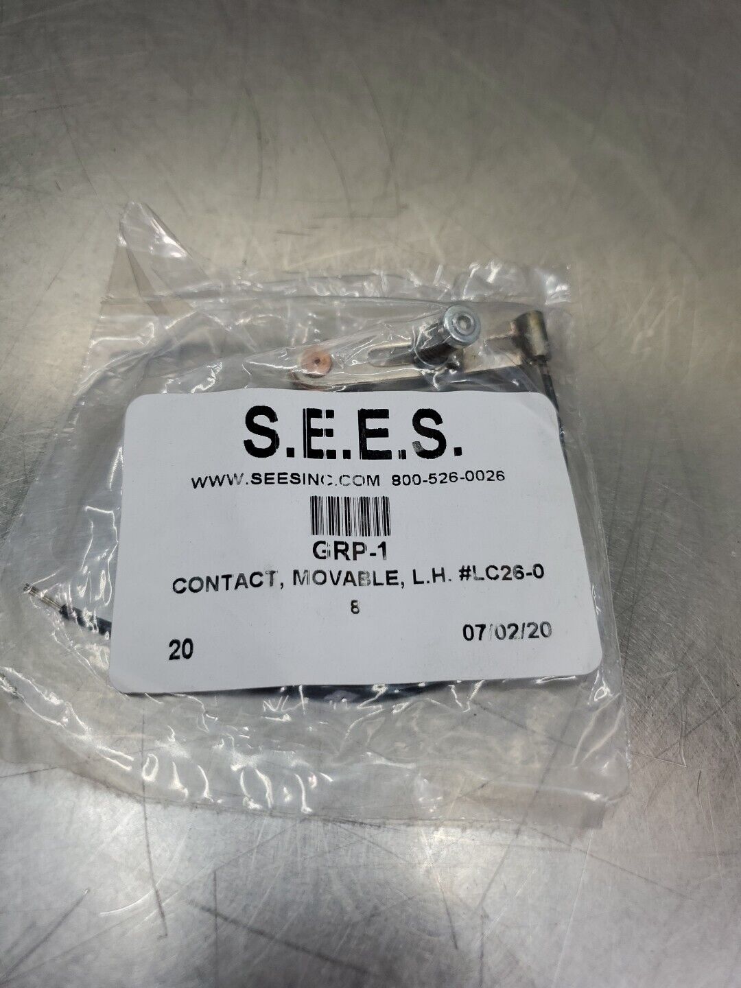 S.E.E.S. GRP-1 Movable Contact, L.H.#LC26-0.                               4C-35