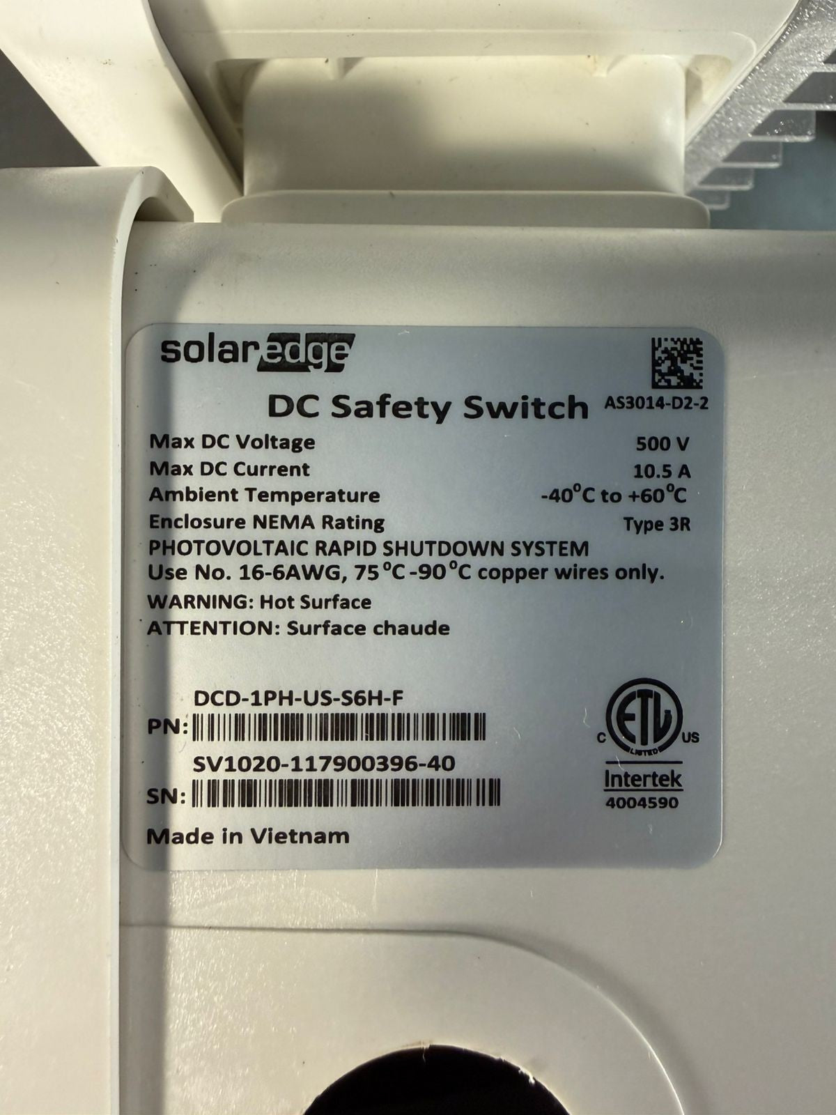 SolarEdge Se3800H-US / DCD-1PH-US-S6H-F / SE3800H-US000BNU4   (3.3.1)