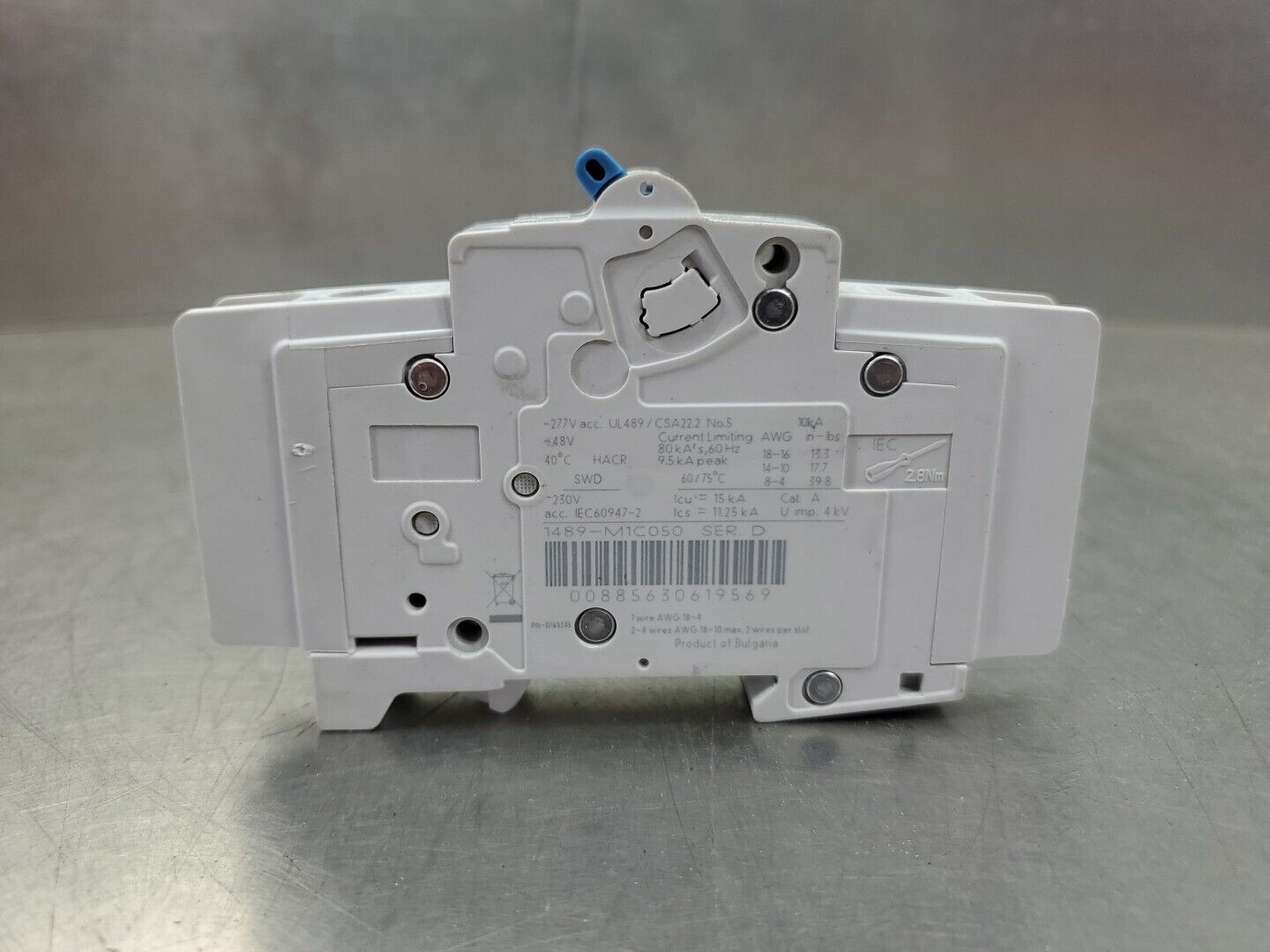 Allen Bradley 1489-M1C050 Ser. D 5Amp Circuit Breaker.                     4D-34
