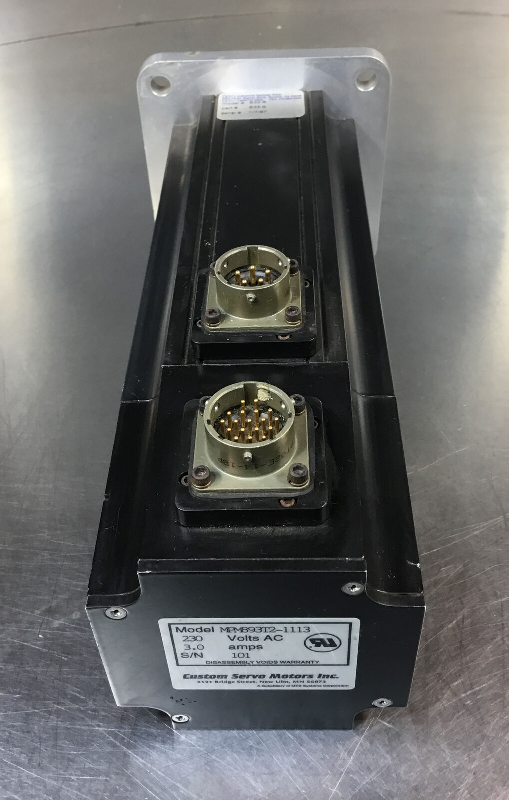 CUSTOM SERVO MOTOR  MPM893T2-1113  230VAC 3.0A  B33-B    1E