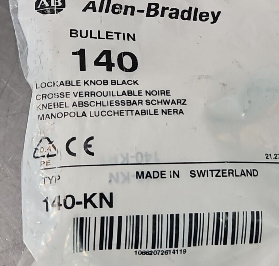 ALLEN BRADLEY 140-KN /A Lockable Knob Black                               loc4D3