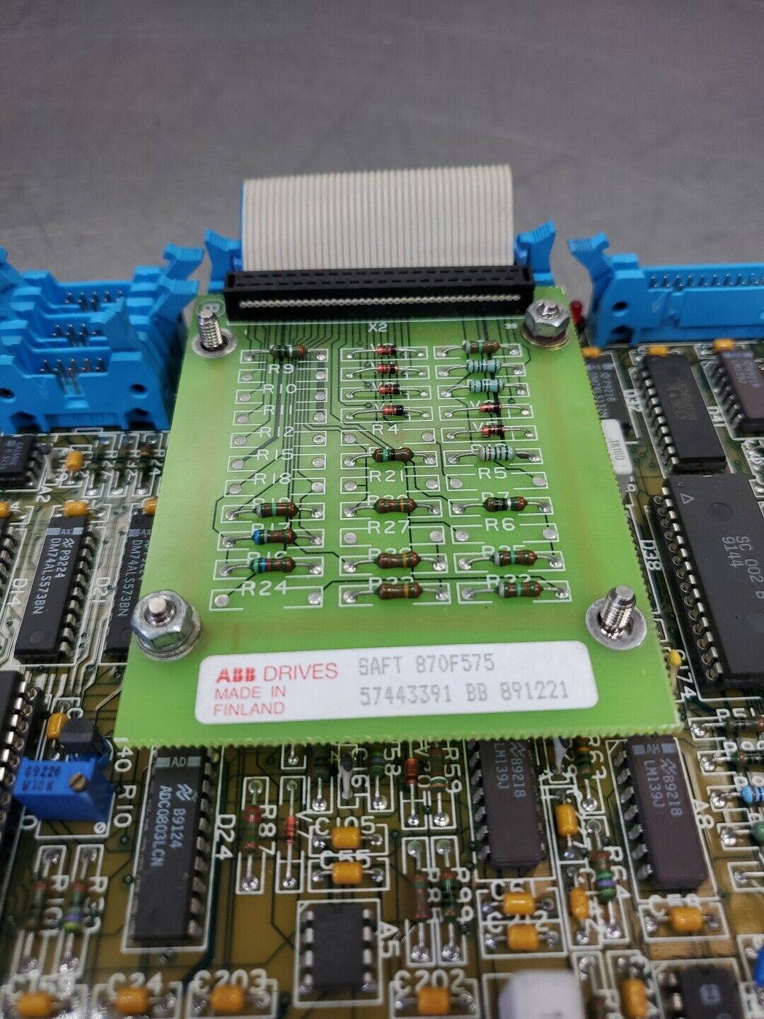 ABB SAFT-187-CDN Drive Board, (58122203 DC) w/SAFT 870F575.                   3A