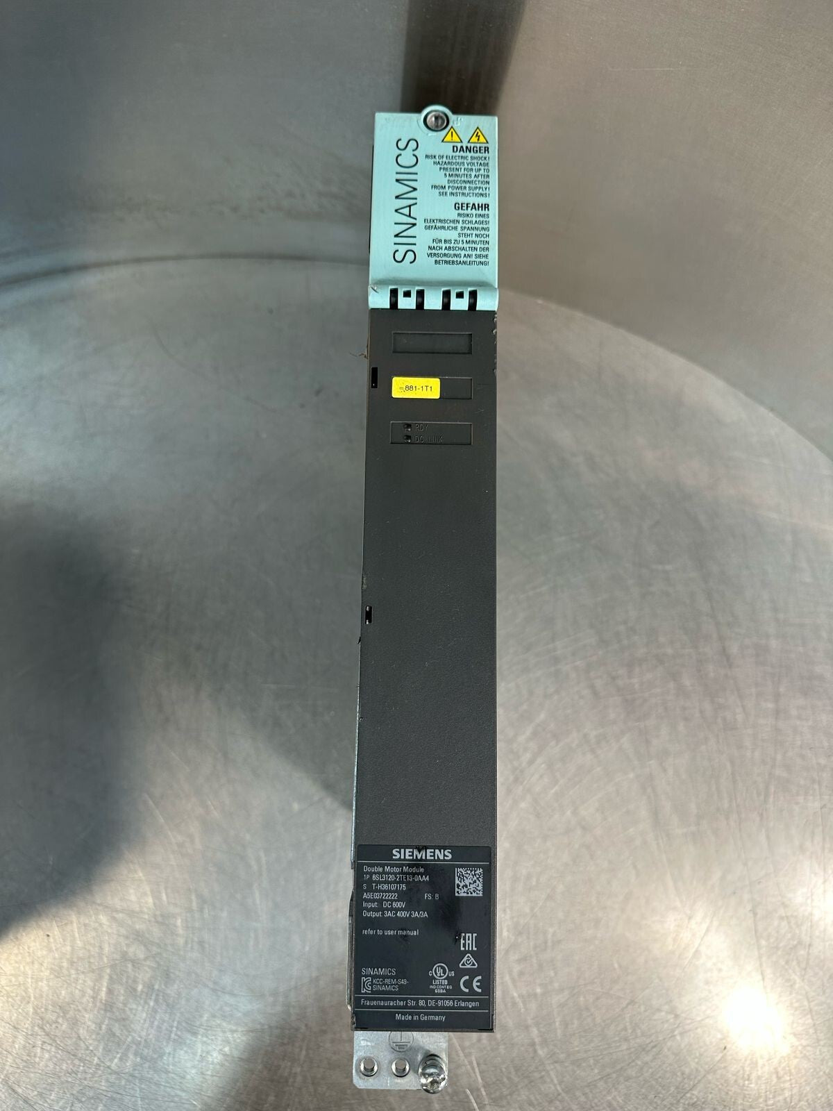 Siemens 6SL3120-2TE13-0AA4 Double Motor Mod. 6SL31202TE130AA4    (8.4.2)