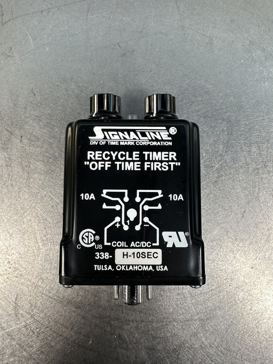 TIME MARK SIGNALINE 338 H 10SEC 10 Amp Recycle Timer Timing Relay  (BIN-1.1.1)