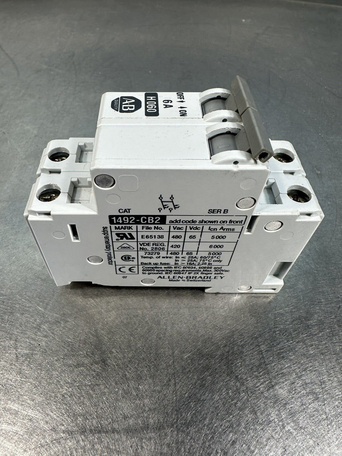 Allen Bradley 1492-CB2 H060 2-Pole  (BIN1.1.1)