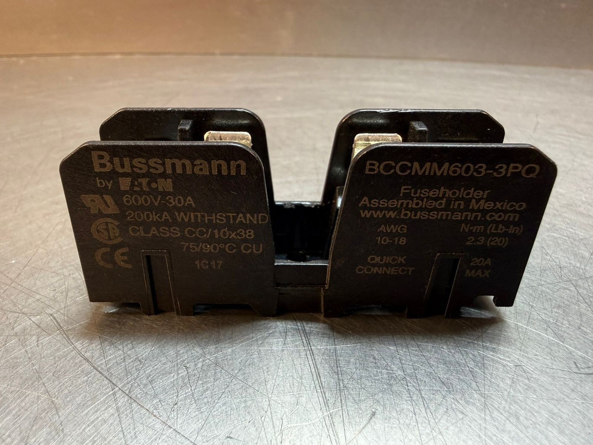 Bussmann BCCMM603-3PQ Fuse Holder 600V-30A 10-18Awg                (7.3.2)