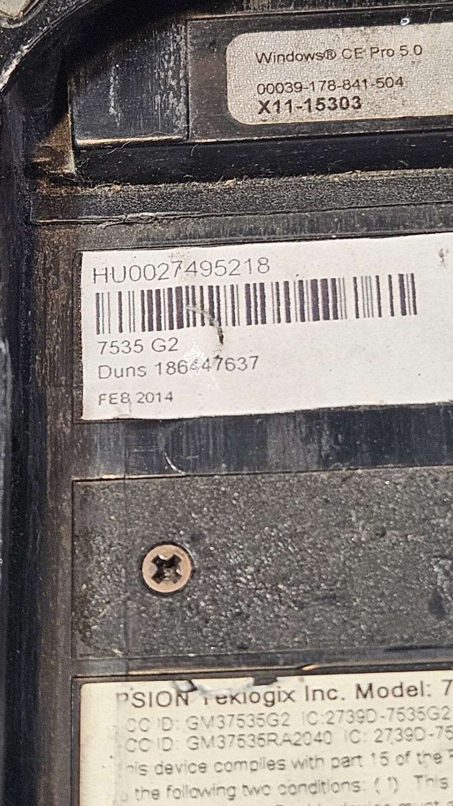 Psion Teklogix 7535 G2 Barcode Scanner                                  (BIN231)