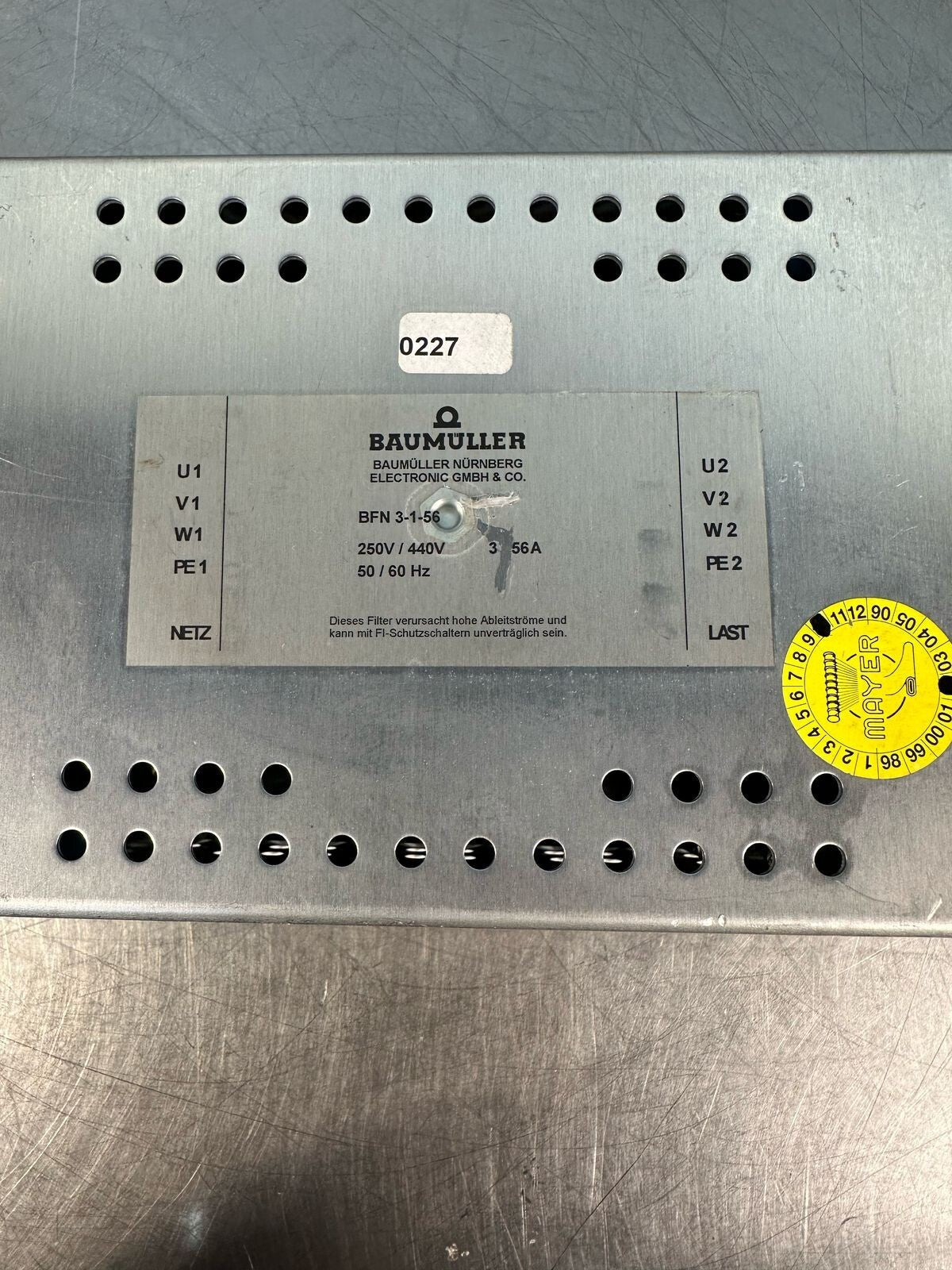 Baumuller BFN 3-1-56 Power Supply 250V/ 440v 3x56A 50/60hz (3.5.3)