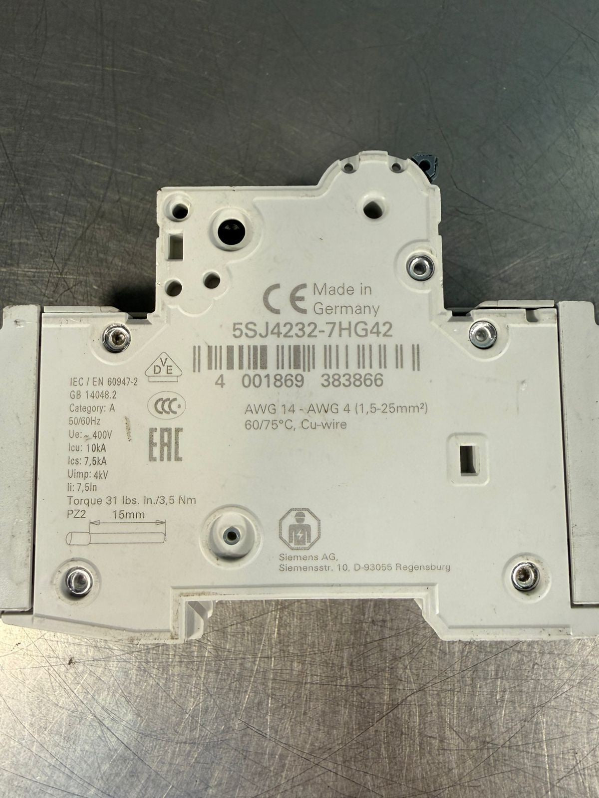 Siemens 5SJ4232-7HG42 Mini Circuit Breaker 2 Pole 32A (4.1.4)