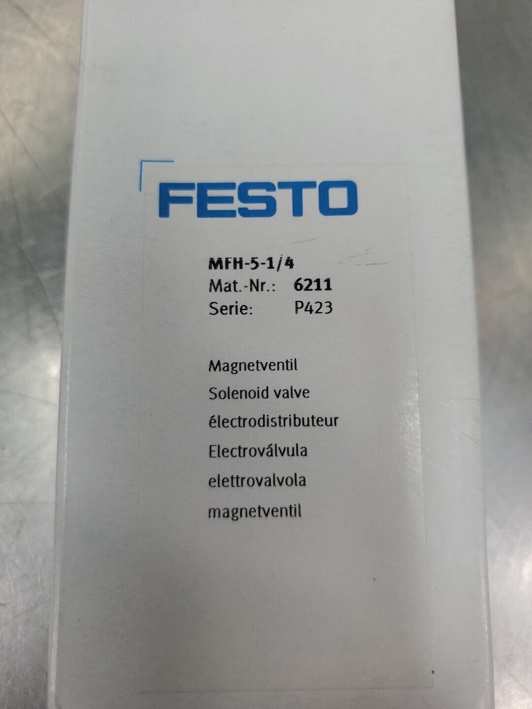 FESTO MFH-5-1/4 (6211) Solenoid Valve **NEW IN BOX**                       6D-23