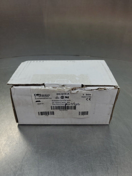 DINnectors DN-Q10-A SCREWLESS TERMINAL BLOCK, 24-10AWG, 600V Lot of 49.    4C-37