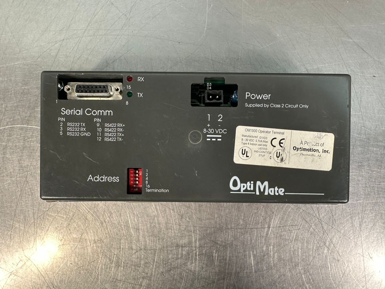 OptiMation Opit Mate OM1500 OPERATOR TERMINAL  (7.3.4)