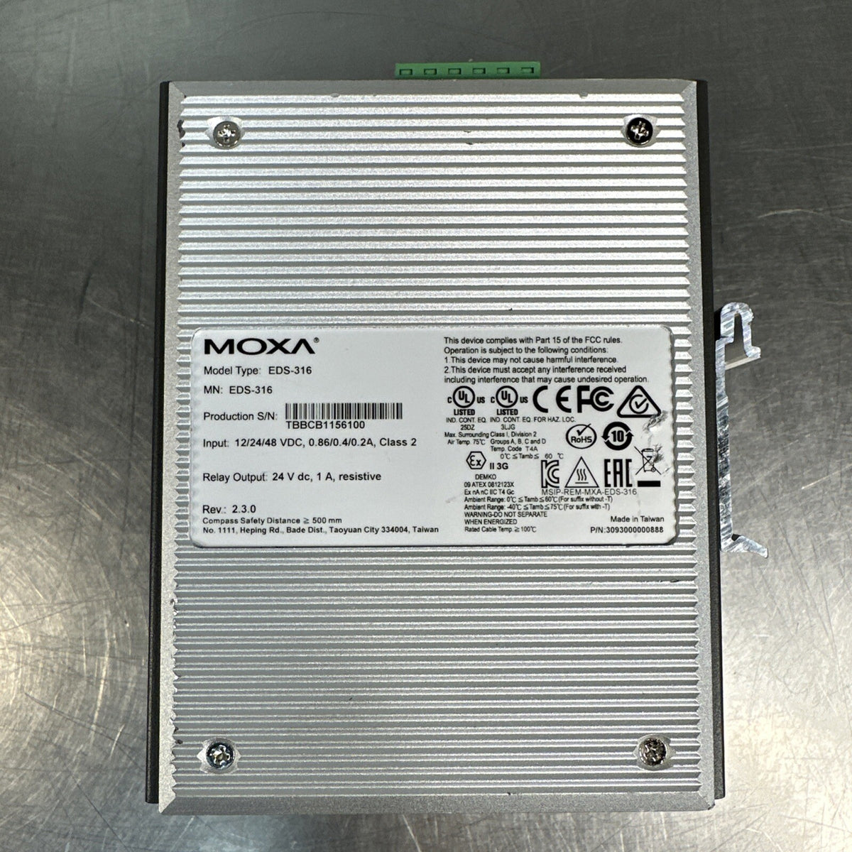 Moxa EDS-316  Industrial Ethernet Switch            (BIN-7.1.4)