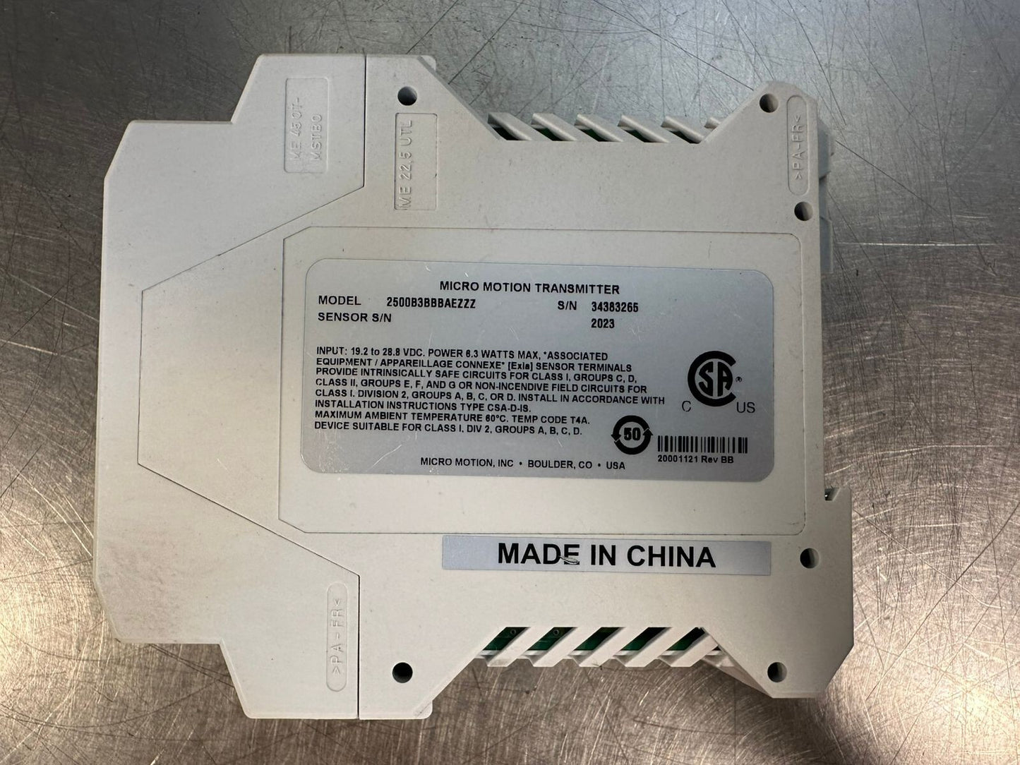 Micro Motion 2500B3BBBAEZZZ Transmitter 20000742 Rev. BC    (4.5.5)