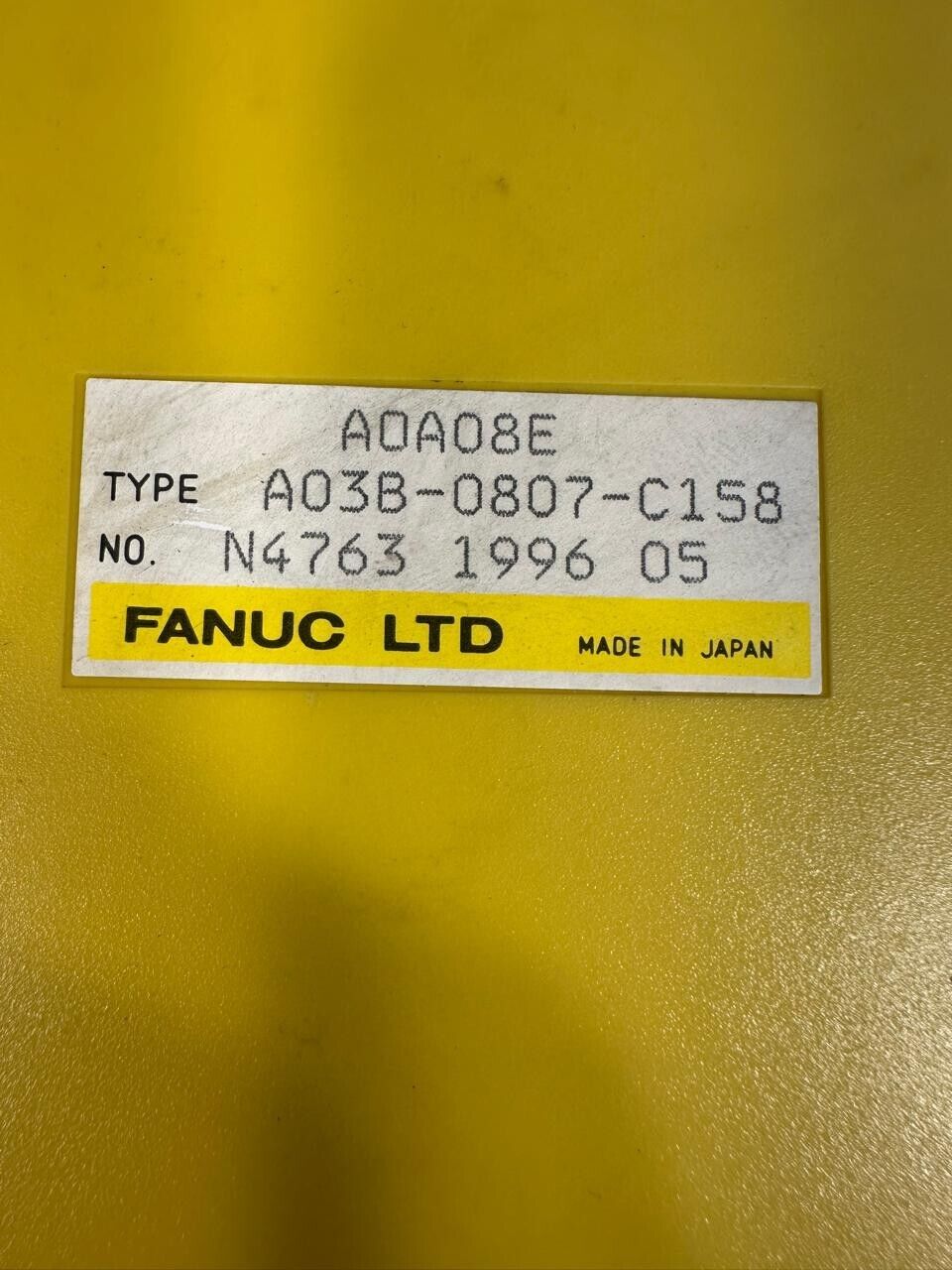 Fanuc Output Module A03B-0807-C158 AOA08E                        (3D-37)