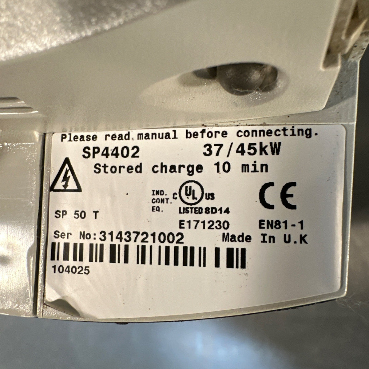 Emerson SP4402 Control Techniques Unidrive SP Inverter Drive.            (9.6.5)