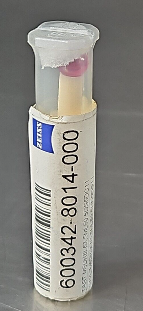 Zeiss 600342-8014-000 Ø8mm straight ruby sphere ceramic shaft 63.5mm       (425)
