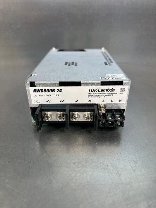 Tdk-Lambda RWS600B-24  Output 24V-25A   Input 100-240VAC  7.0A   (6.3.4)