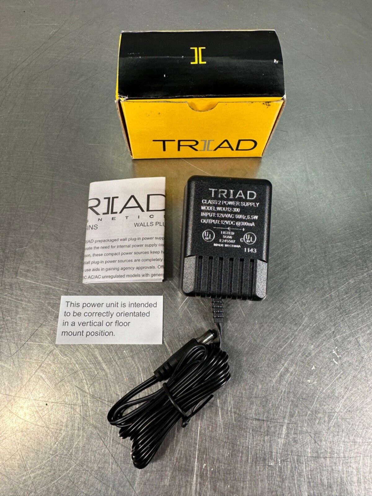 Triad Magnetics WDU12-300 / WDU12300 120Vac 60hz/ 6.5w @300mA (4D-41)