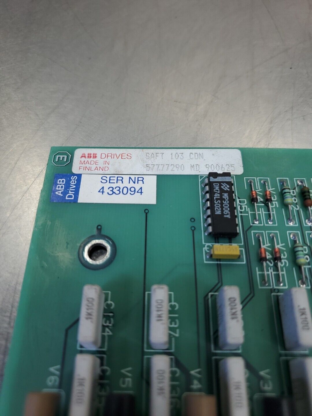 ABB SAFT 103 CDN (57777290) Control Board w/SAFT 870F575 Board.               3A