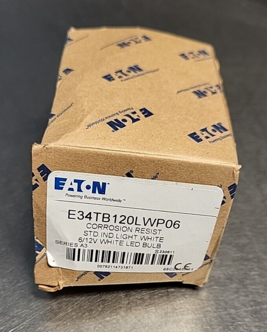 Eaton E34TB120LWP06 Pushbutton 6/12V Bayonet Base White Led Bul. (BIN 4.5.4)
