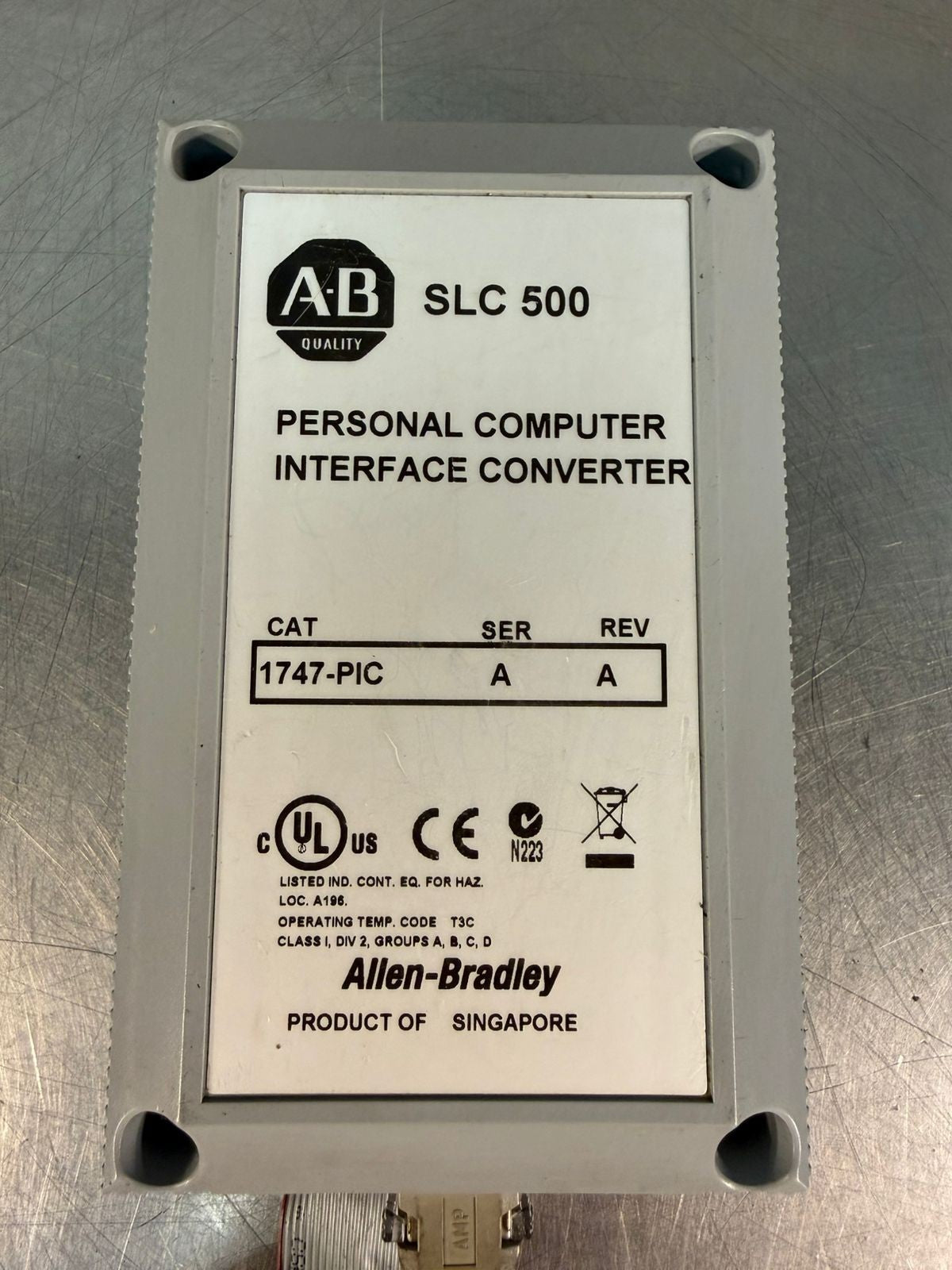 Allen Bradley 1747-PIC /A Rev. A SLC 500 Converter Unmp            (7.2.3)