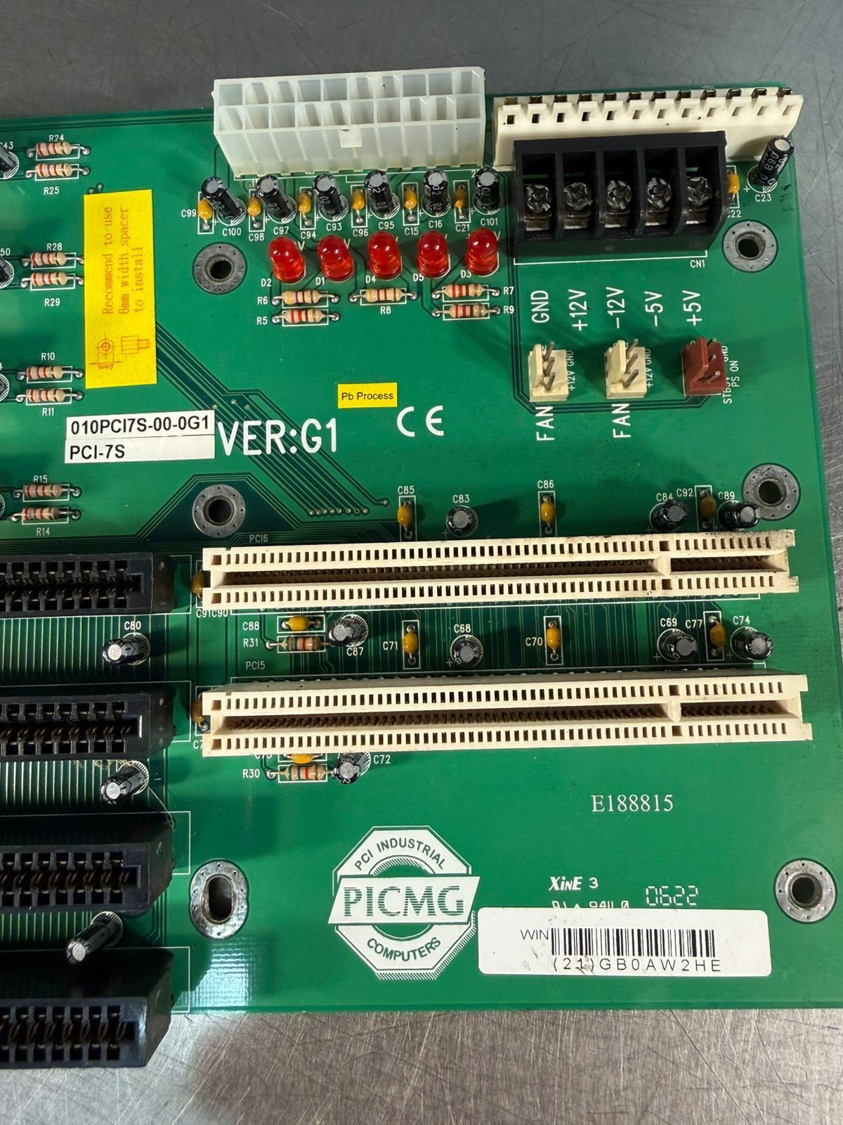Pci Industrial PCI-7S Backplane Board Picmg Xine-3 E188815         (3.3.5)