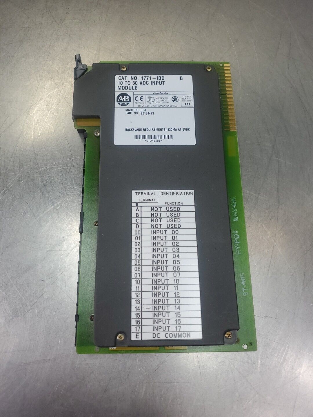 Allen Bradley 1771-IBD Ser. B 10 To 30VDC Input Module.                    3D-38