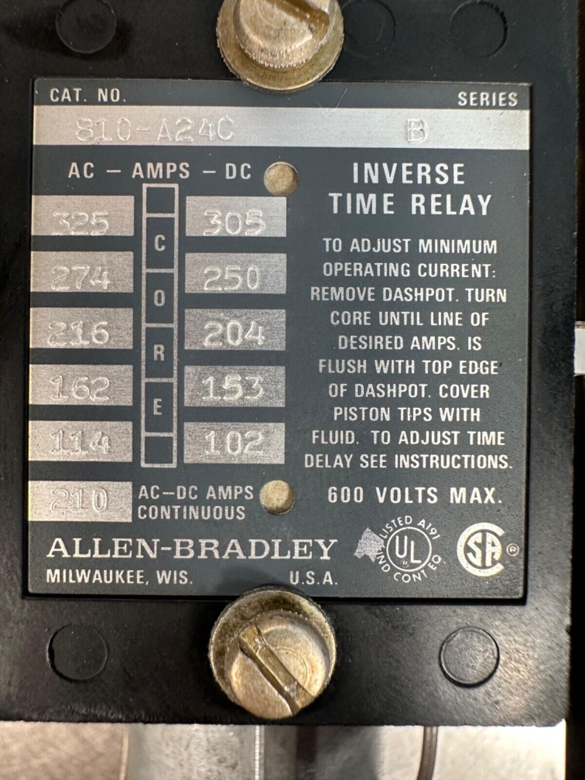 Allen Bradley 810-A24C Ser B / 810A24C Ser.B (5D-10)