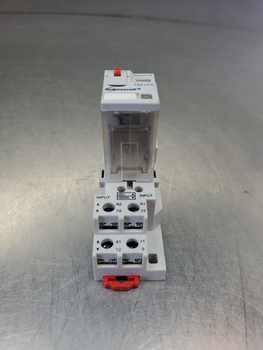 Magnecraft 782XBXM4L 120VAC Relay w/70-782D8-1 Base.                       4C-38