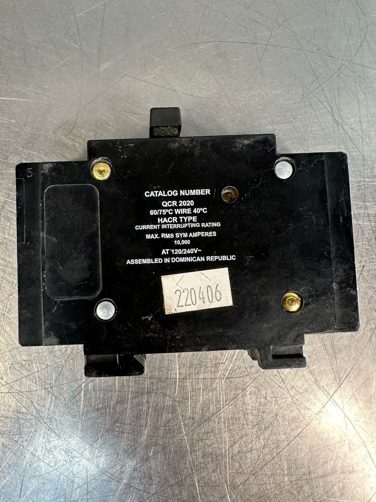 Cutler Hammer QUICKLAG QCR 2020 BREAKER 2 POLE 20A 120-240V (5.4.2)