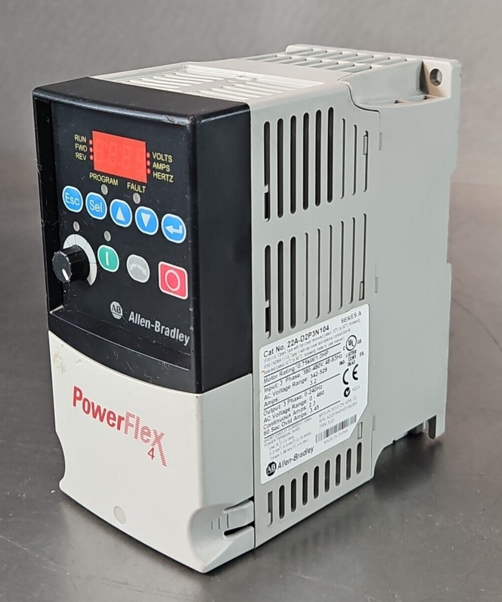 Allen Bradley 22A-D2P3N104 Series A Powerflex 4 1 HP AC Drive           (BIN644)