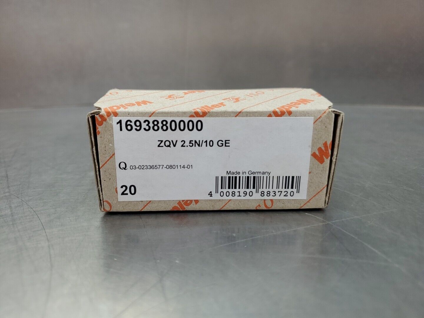 Weidmuller ZQV2.5N/10GE 1693880000 Shorting Strip Wiring Terminal.         4C-37