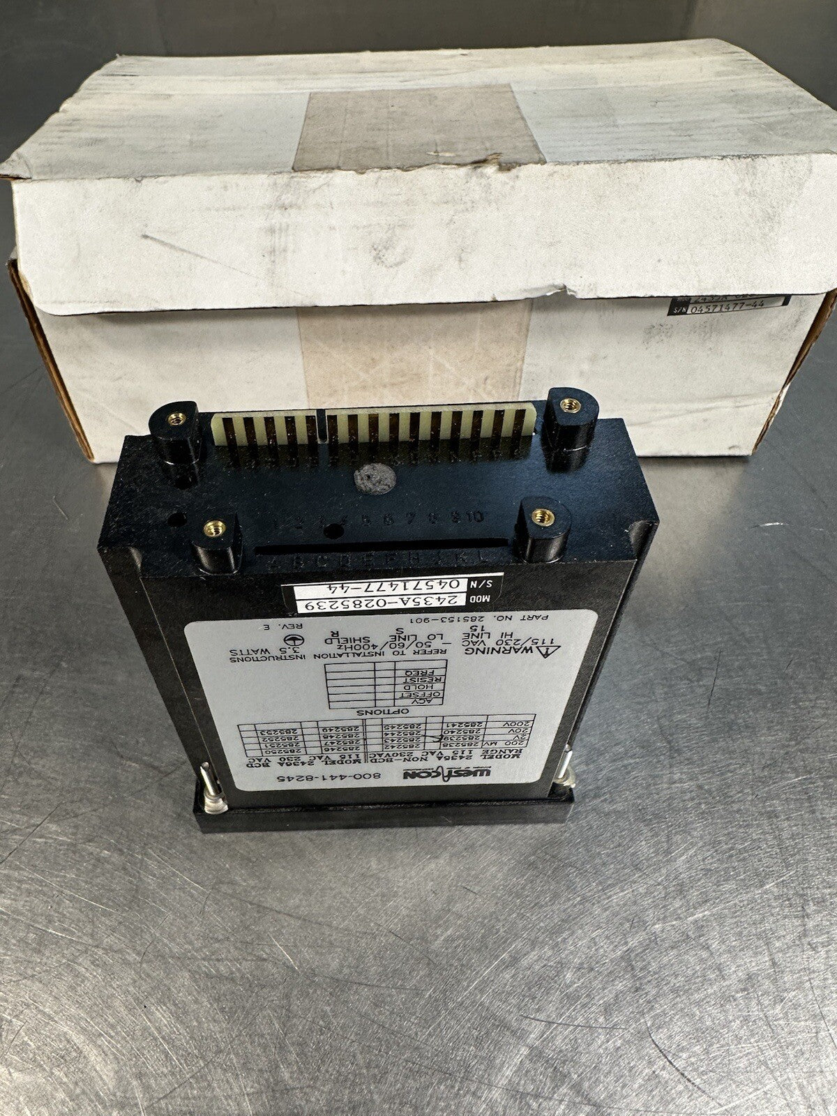 WESTCON - 2435A - PANEL METER - 285243 NEW OPEN BOX (BIN-1.5.4)