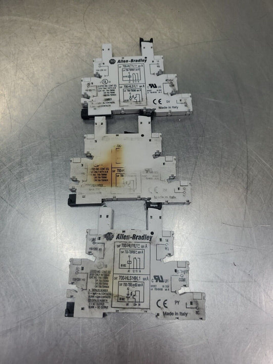 Allen-Bradley 700-HLT1L1/A Base, Lot of 3 *Discolored/Smeared*             4C-41