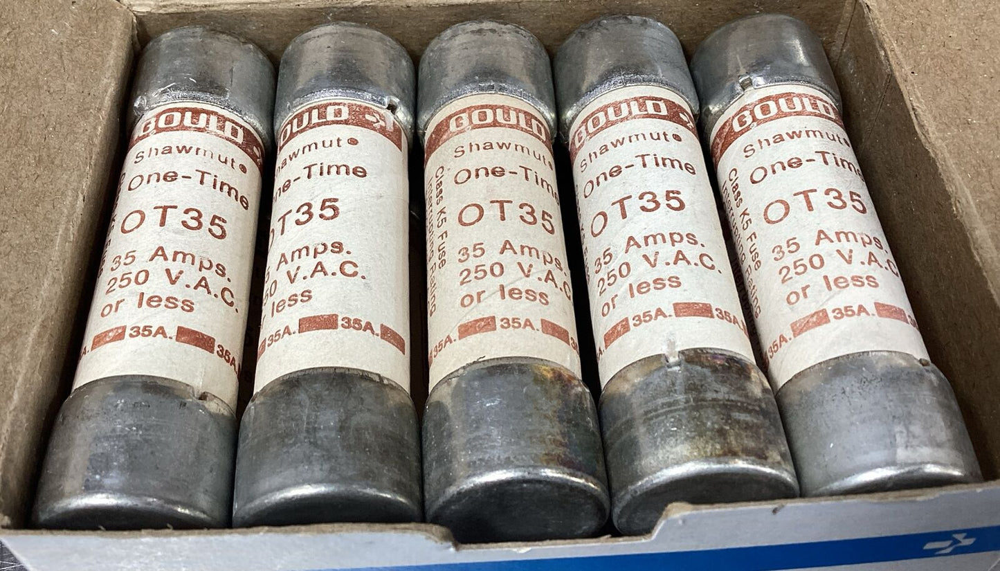 GOULD Shawmut OT35 One-Time Fuse, 250VAC 35AMP (Box Of 10)    4E-36