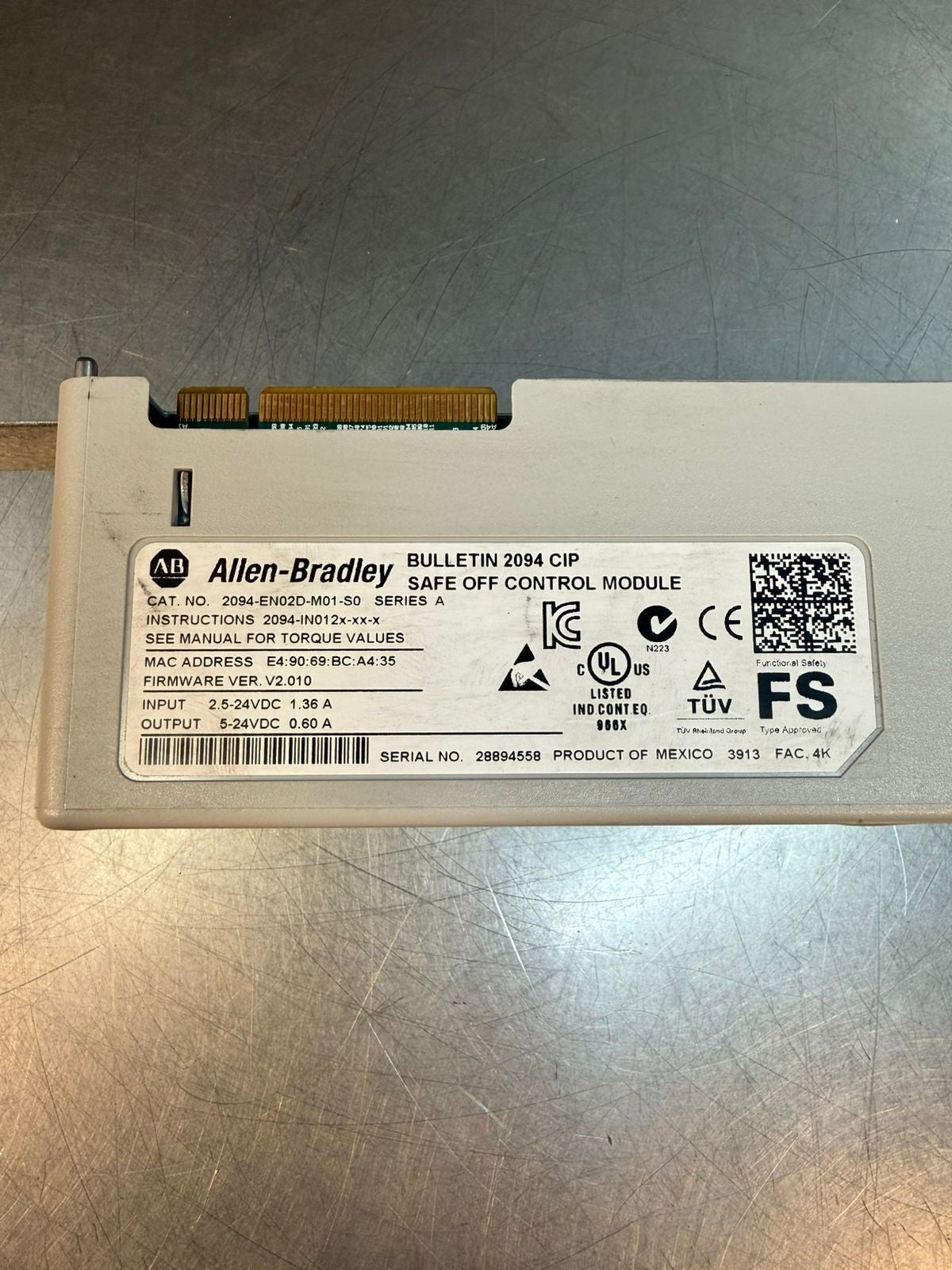 Allen Bradley 2094-EN02D-M01-S0 /A Kinetix 6500                    (9.3.4)