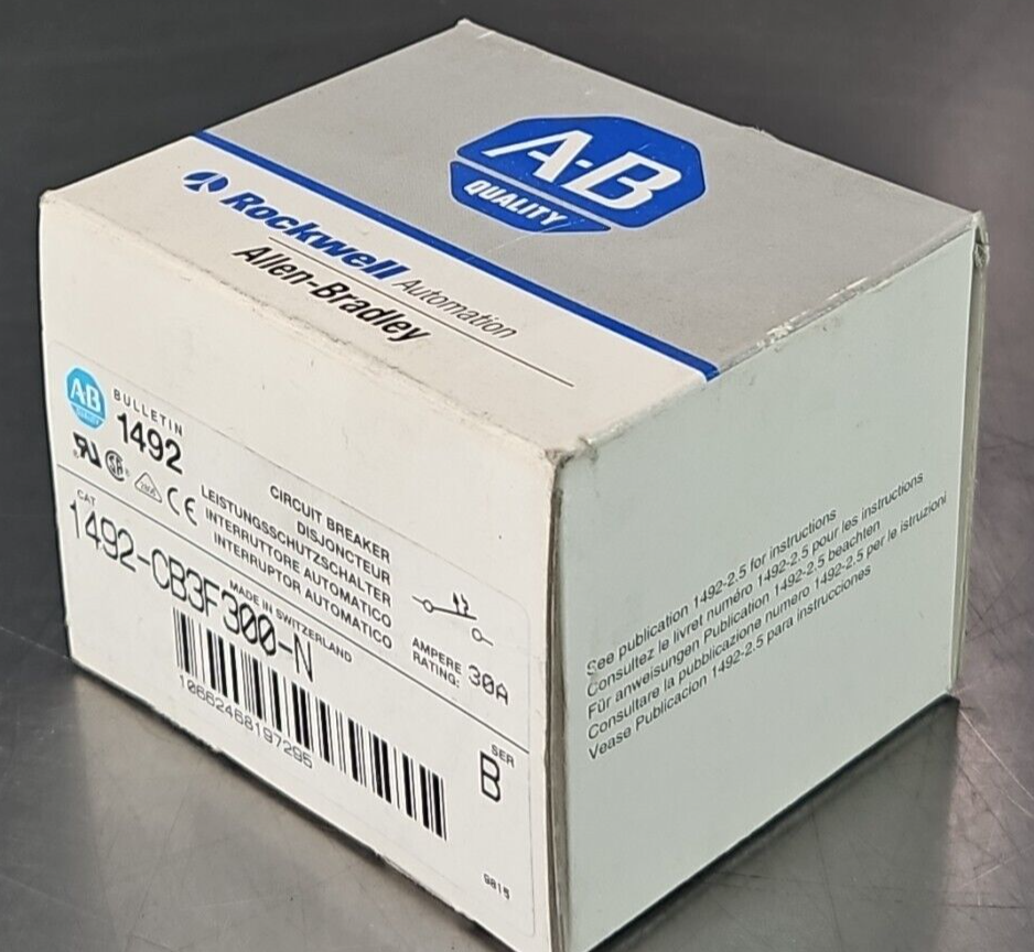 Allen Bradley 1492-CB3F300-N SerB 30A Circuit Breaker                    loc4A11