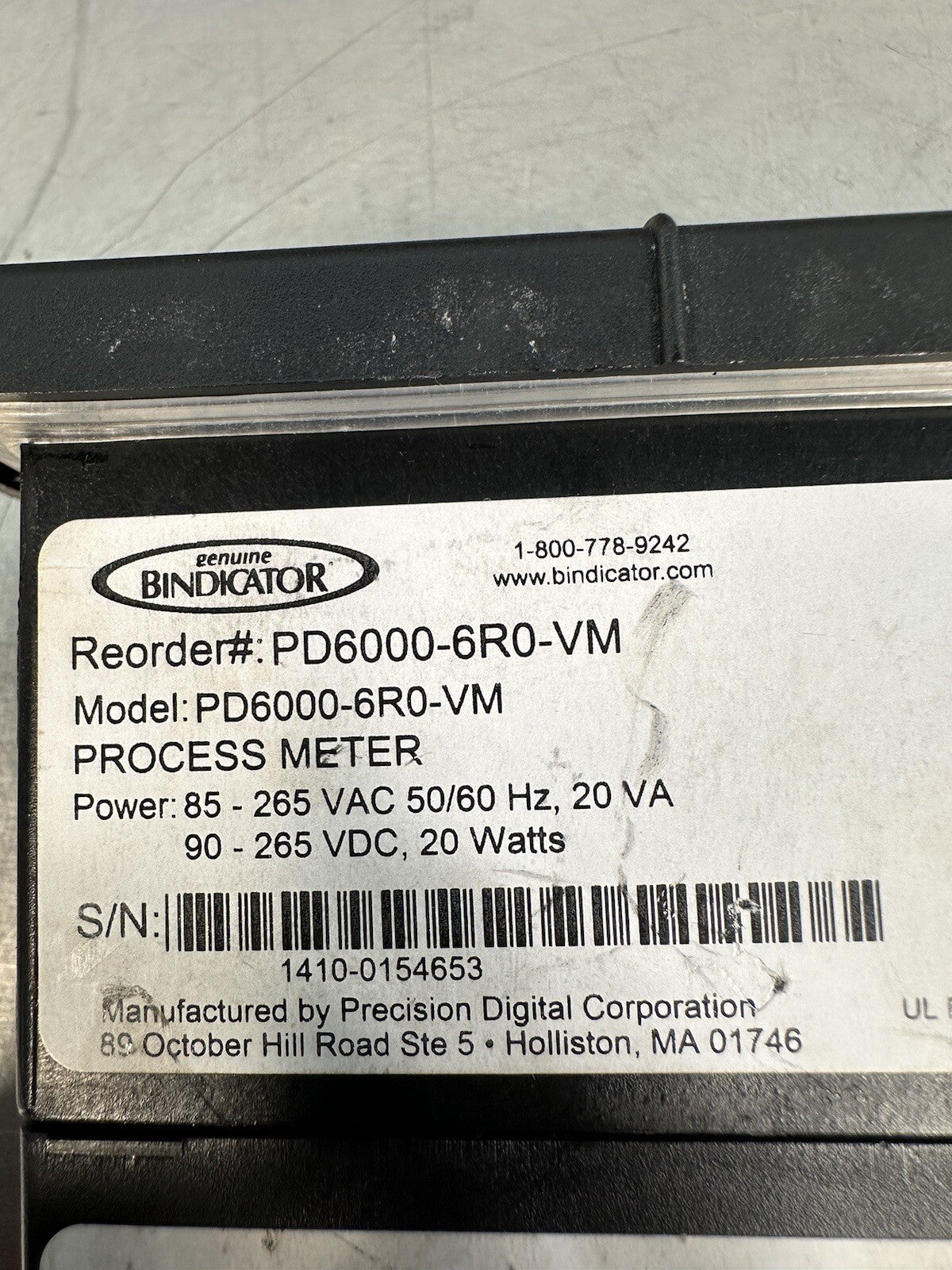 Precision Digital PD6000-6R0 Process Digital Panel Meter (BIN-1.5.5)