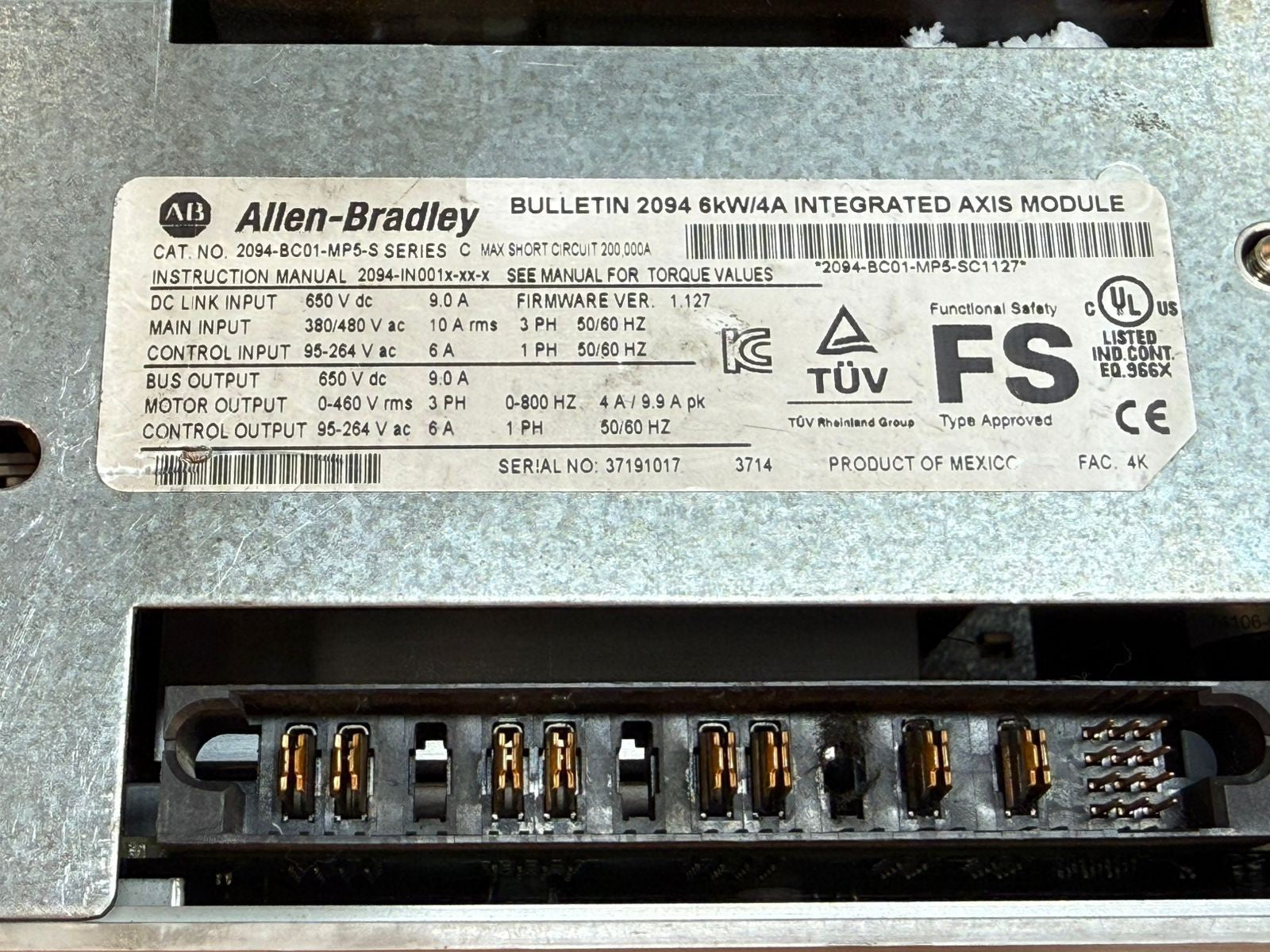 Allen-Bradley 2094-BC01-MP5-S /C Kinetix 6000 Integrated Axis Mod (12.3.7)