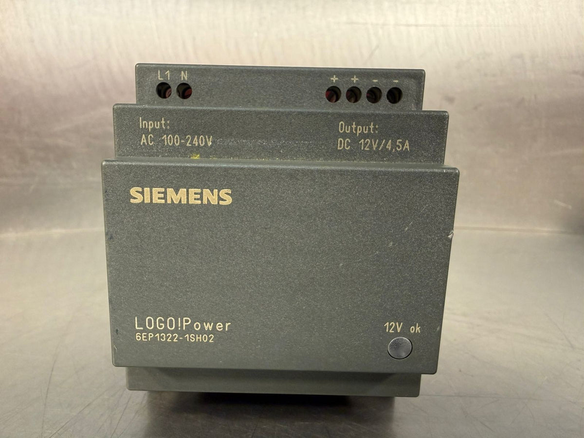 Siemens Logo!Power 6EP1322-1SH02 100-240 VAC IN, DC12V/4.5A OUT    (7.2.3)