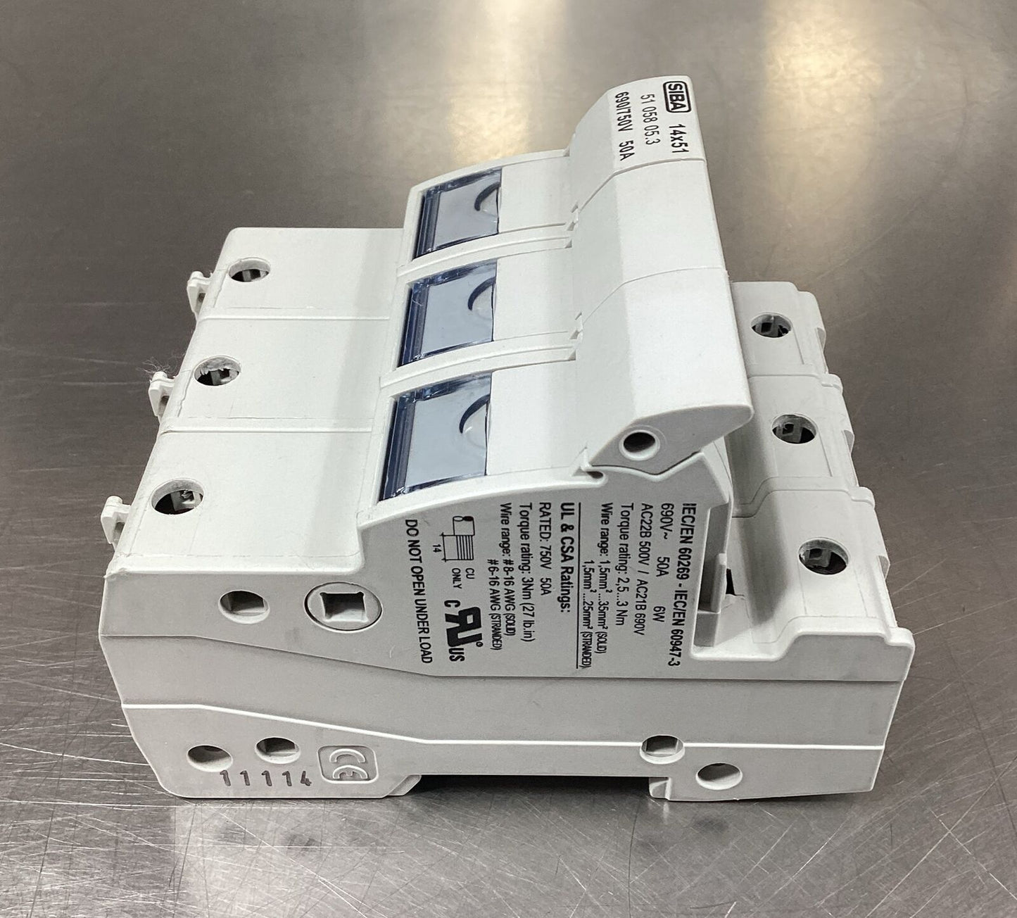 SIBA  51-058 05.3  50 AMP FUSE HOLDER 690/750V       4C-28