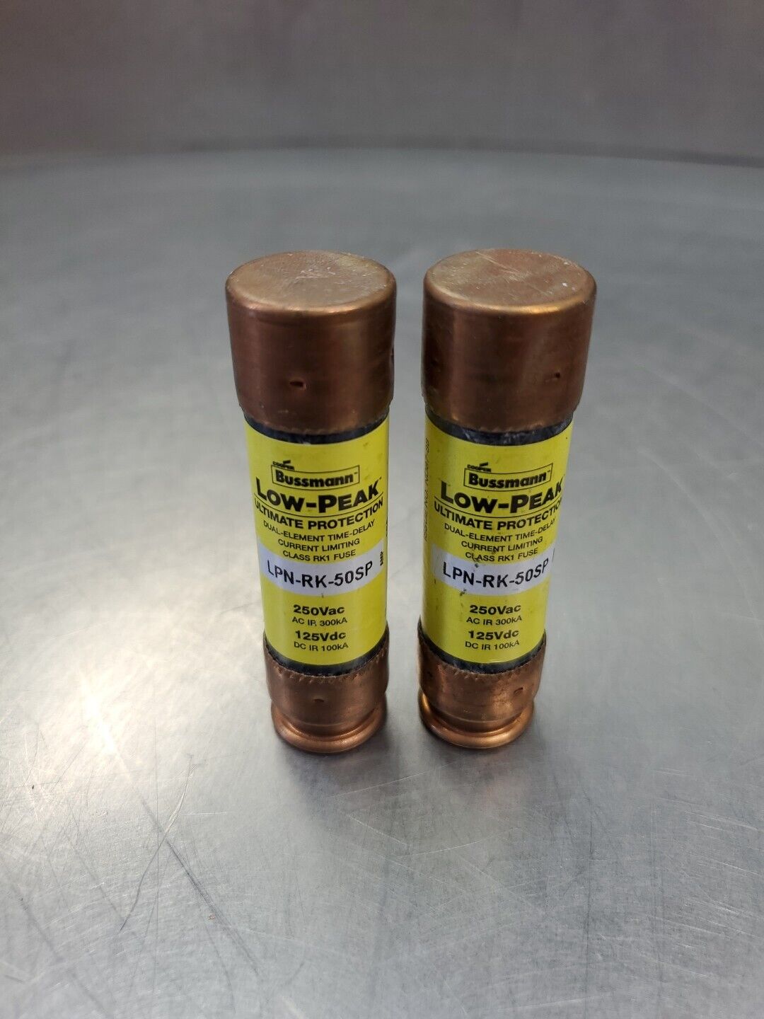 Bussmann LPN-RK-50SP 50AMP 250VAC/125VDC Fuse - Lot of 2.                  4D-34