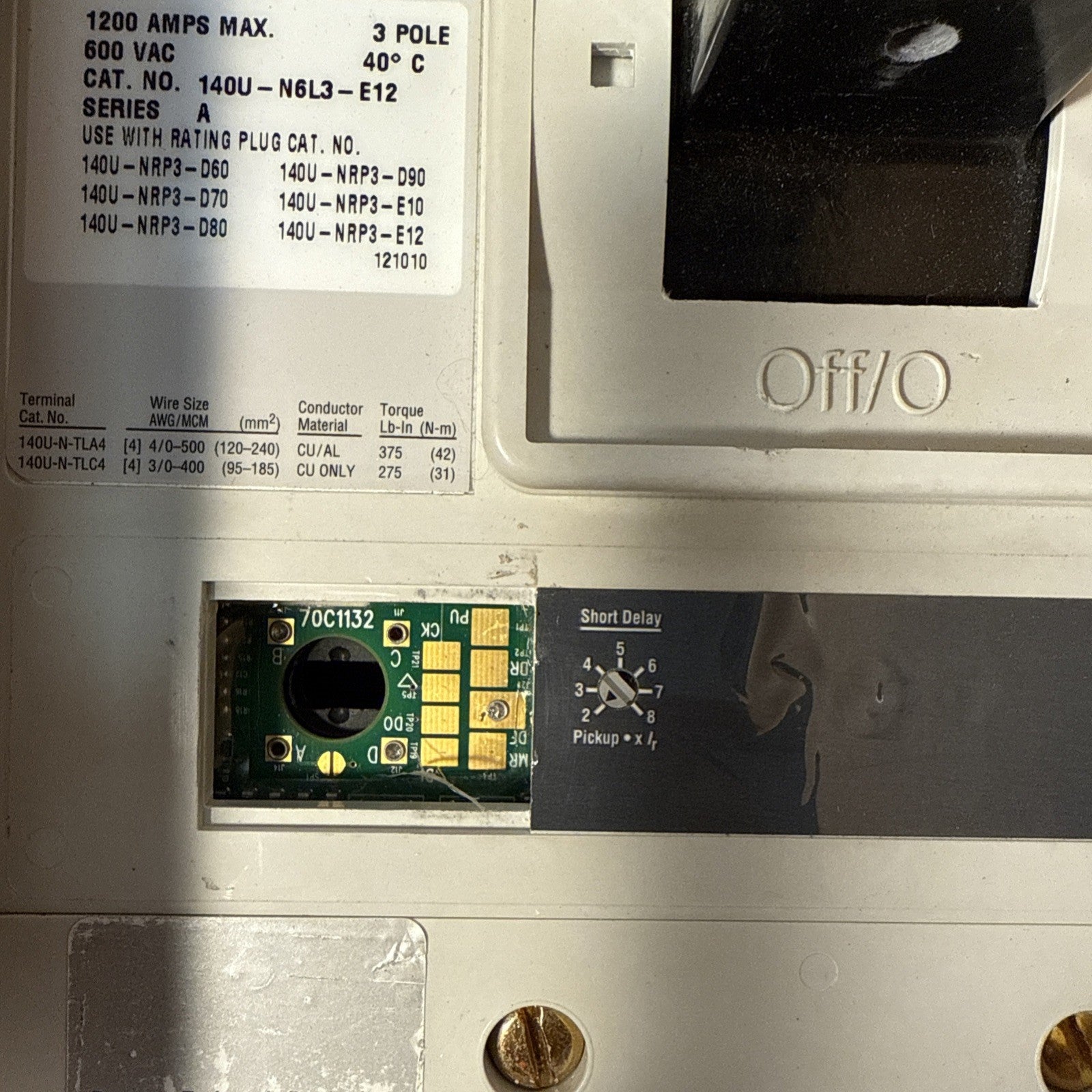 ALLEN BRADLEY 140U-N6L3-E12 / 140UN6L3E12 + 140U-NRP3-E12 Rate Plug  (BIN1.2.3)