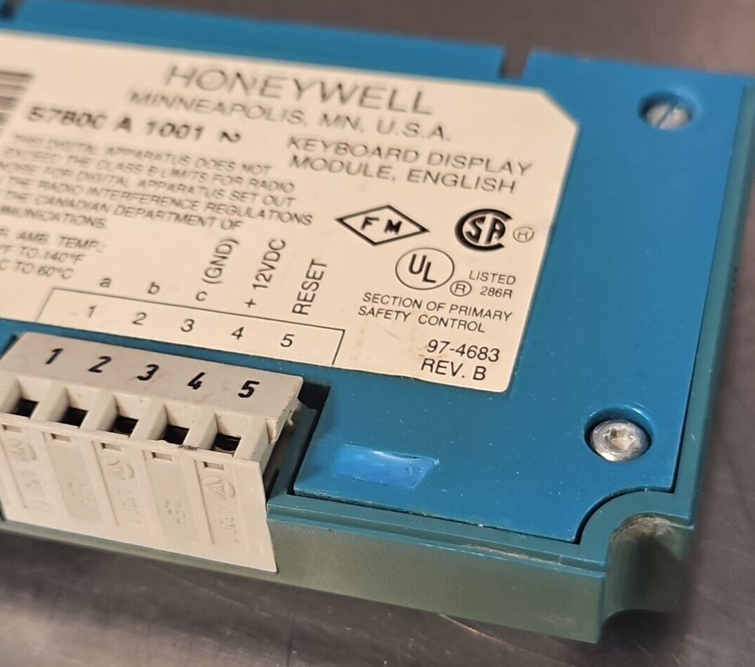 Honeywell S780CA1001 Burner Control Keyboard Display                      loc2C5